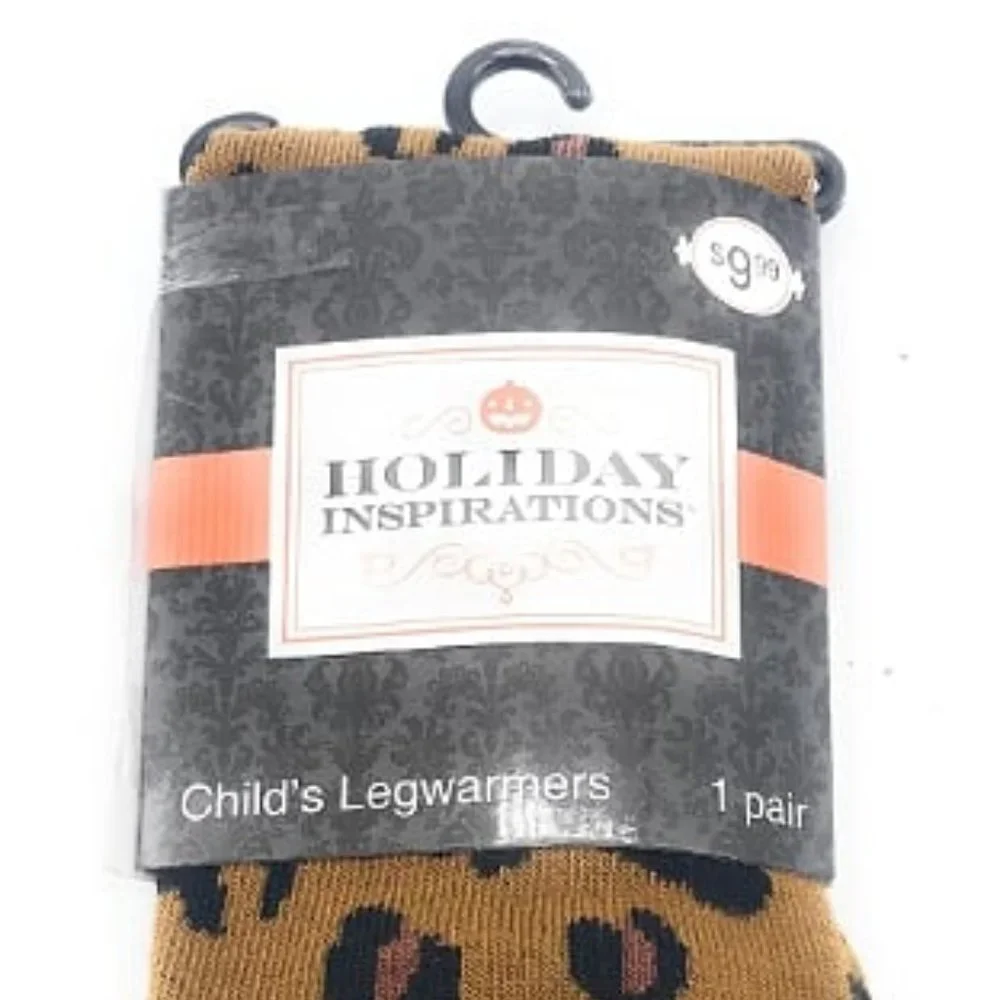 HOLIDAY INSPIRATION Kids Girls 3 years Child's Leg Warmer Animal Print 1pair NEW
